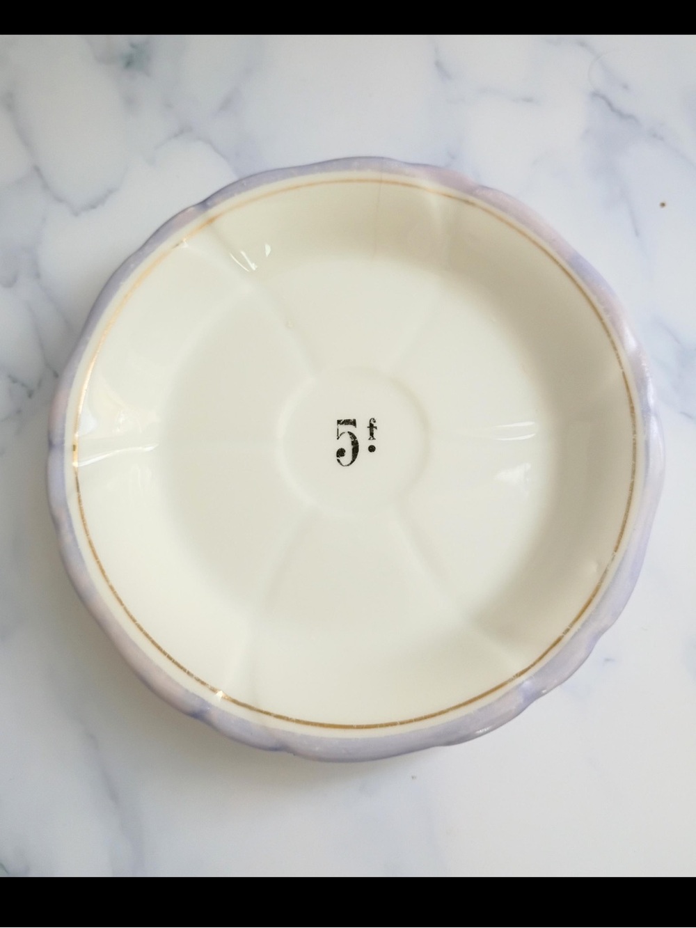 Lavender tipping plate - Limoges